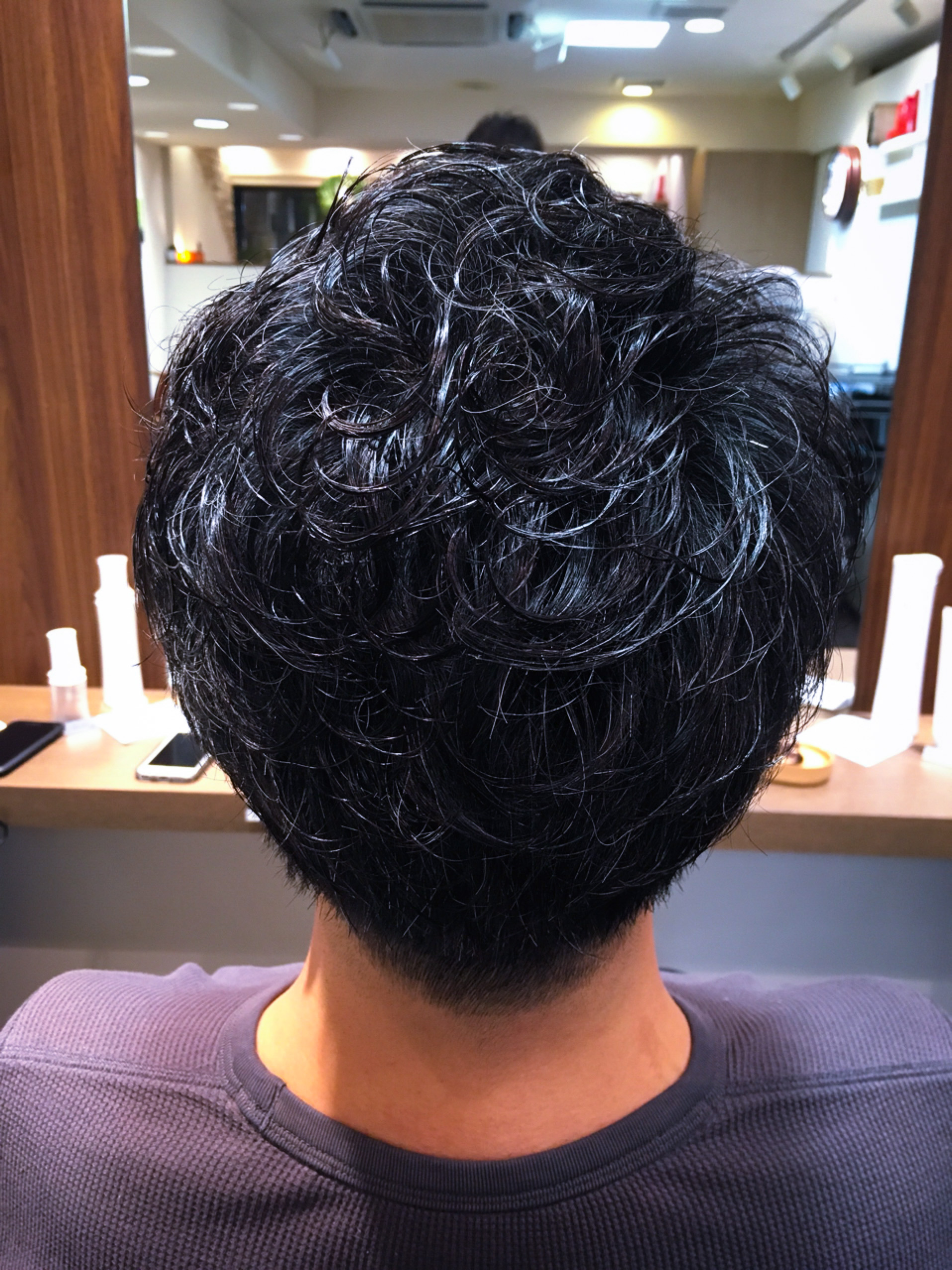 本日のお客様(メンズパーマ)｜メンズも通いやすい祐天寺・学芸大学の美容院 hairspa PAZ ヘアースパ パズ
